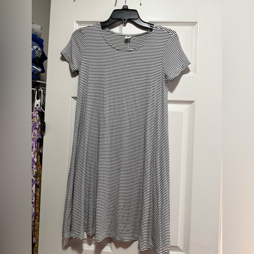 Black and White Striped Dress